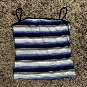 Sideout Women’s Stripped 90 s Streetwear Style Tank Size L